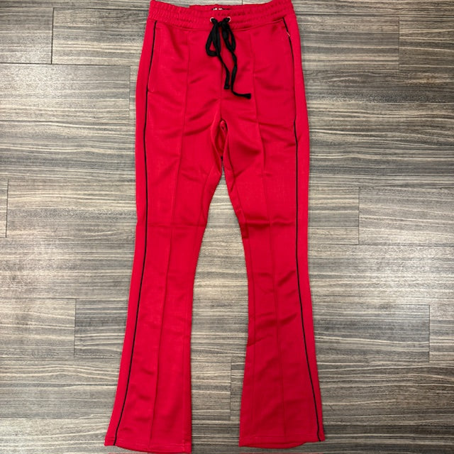 RM Stacked Joggers - Deep Red