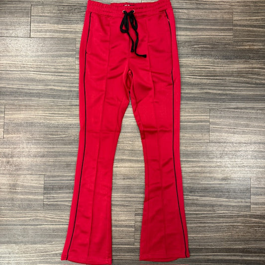 RM Stacked Joggers - Deep Red