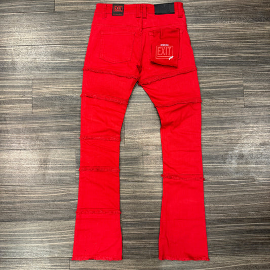Red Exit Stacked Jeans