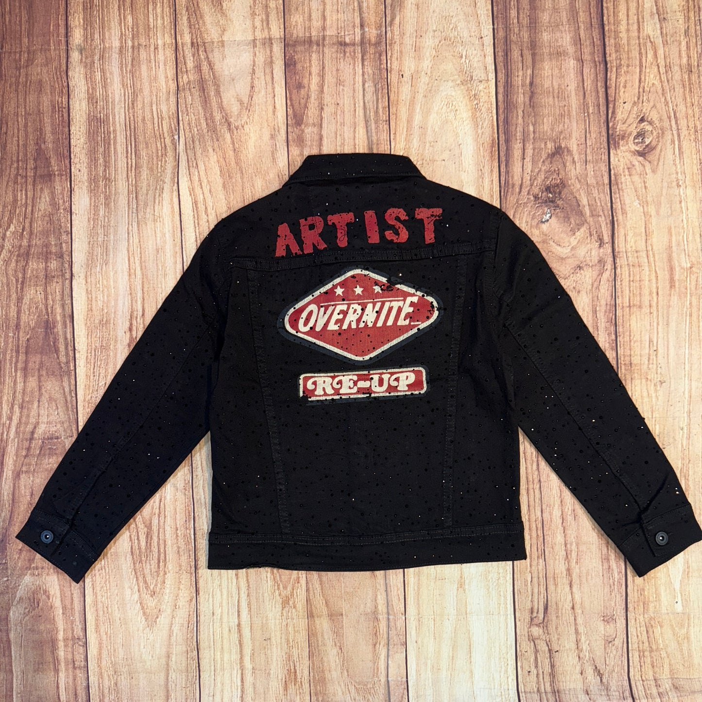 JC Blk Full Rhinestone Jean Jacket