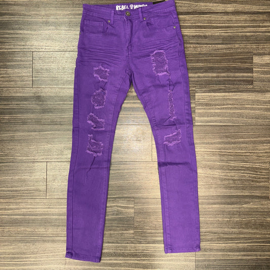 Twill Purple Jeans