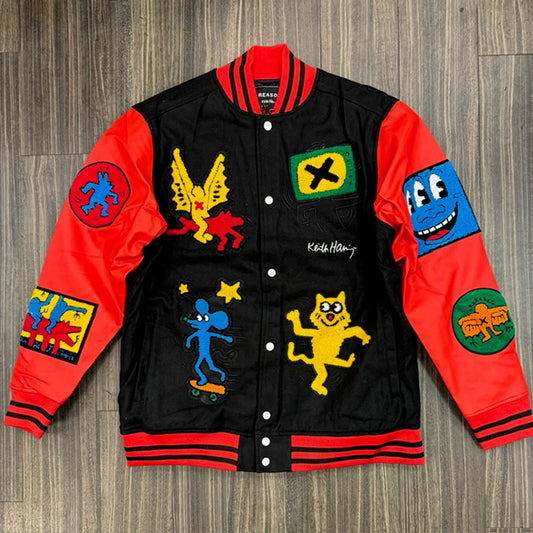 Black/Red KH Varsity Jacket