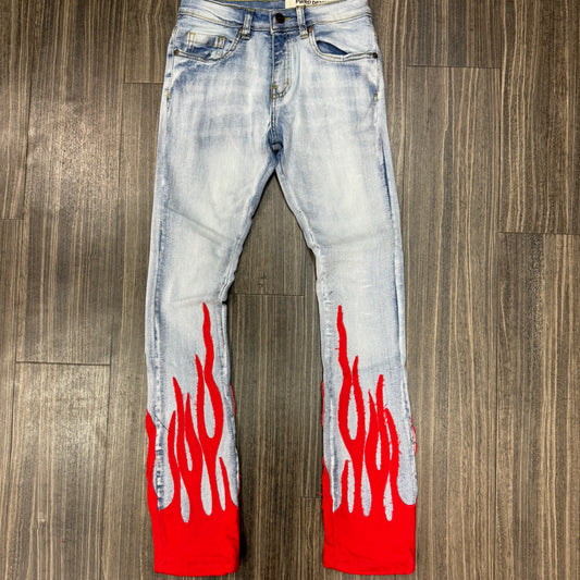 Kid's Live Fast Stacked Jeans