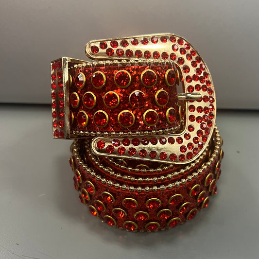 RR Rhinestone Belts/Red