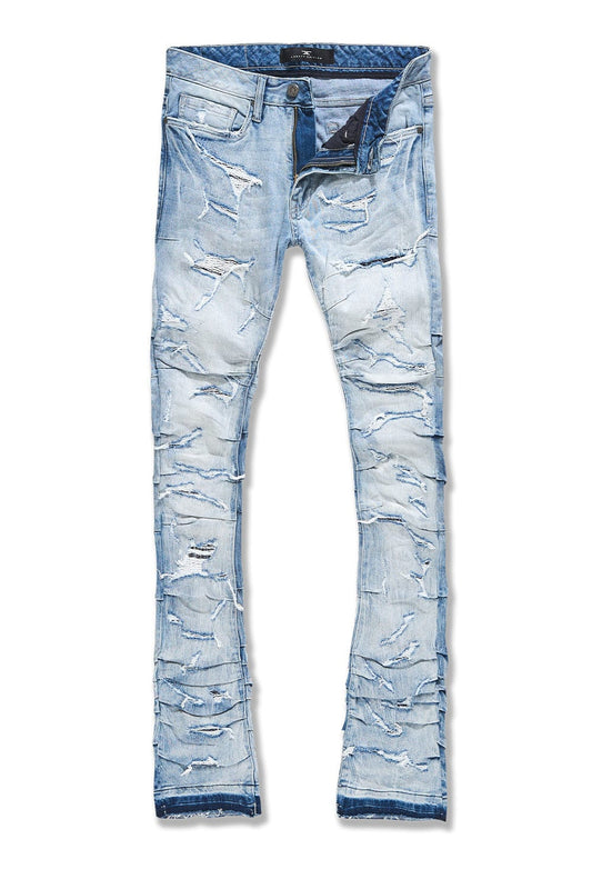 JC Ripple Stacked Jeans - Ice Blue