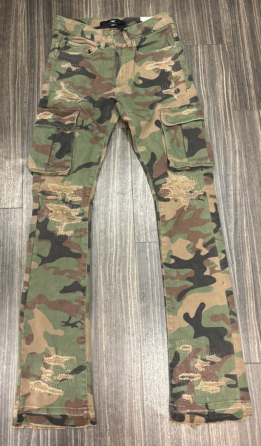 JC Vintage Camo Stacked Jeans