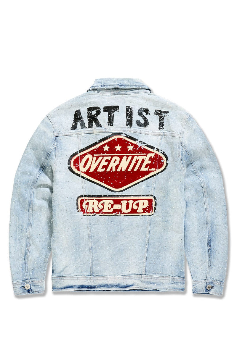 JC Ice Blue Full Rhinestone Jean Jacket