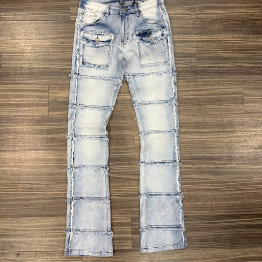Cargo Pocket Ice Stacked Jeans