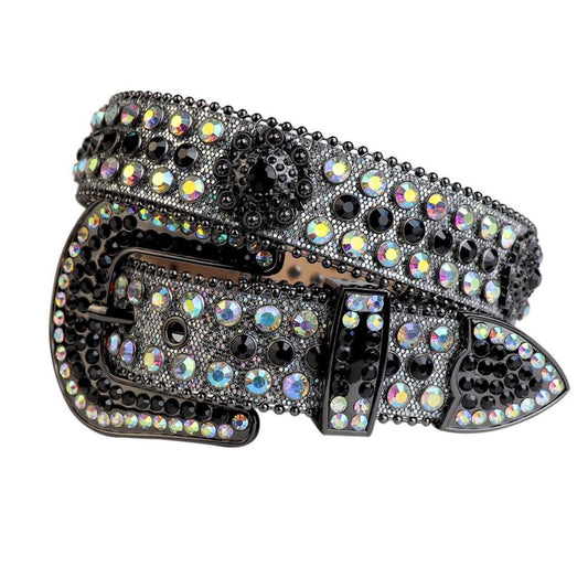 Grey Crystal with Blk/embellish Rhinestone