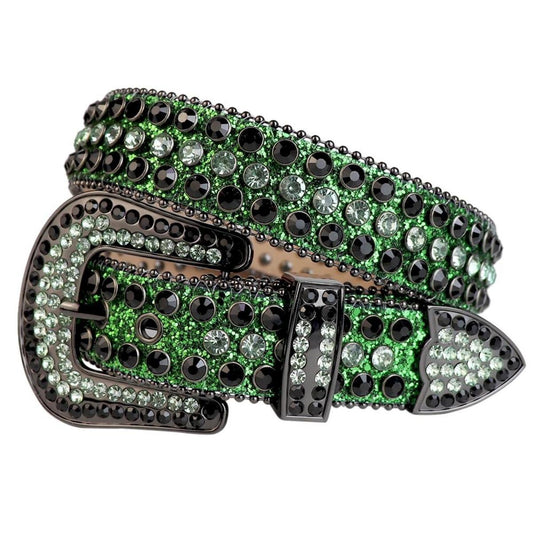 Rhinestone Belt - Green Chrysolite
