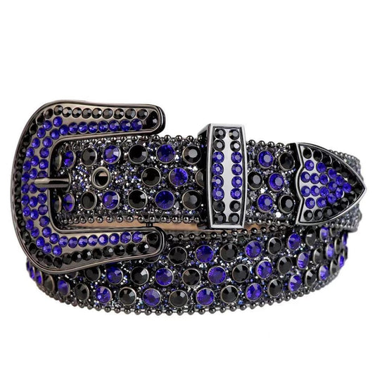 Rhinestone Belt - Multi Blue Jet + Sapphire