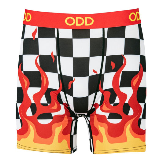 Checkered Flames Boxer Briefs