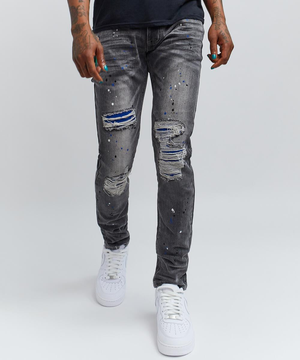 Gray/Blue Vincent Jeans