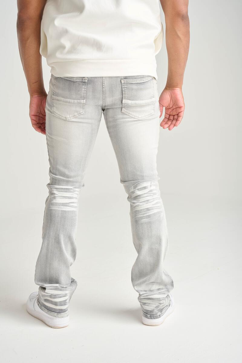 Ice Gray Stacked Jeans