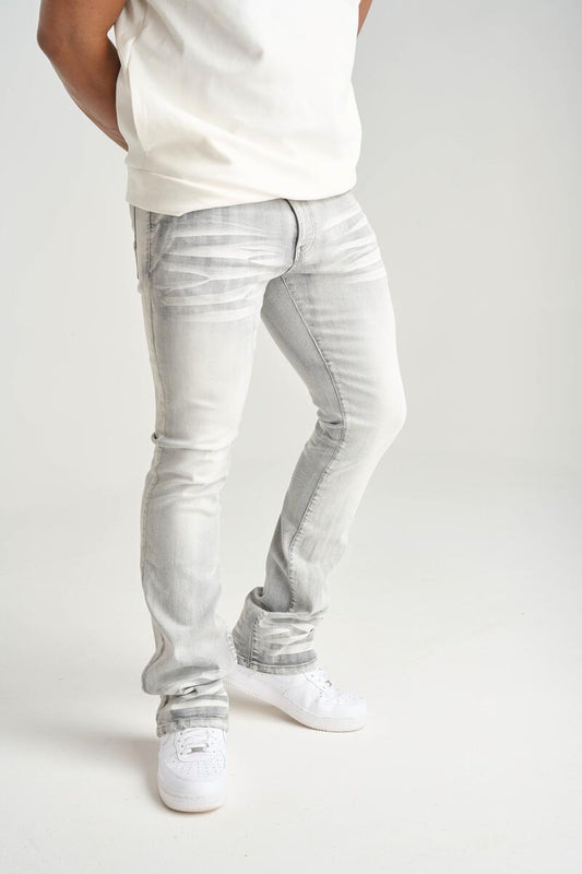 Ice Gray Stacked Jeans
