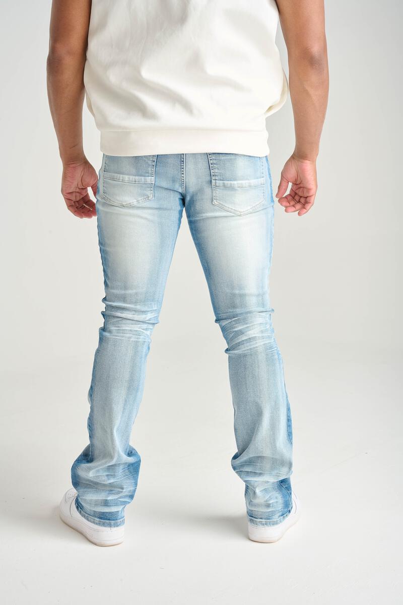 Blue Fade Stacked Jeans