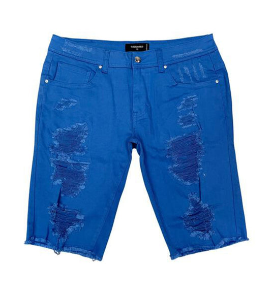 GSQ Ripped Shorts - Royal Blue