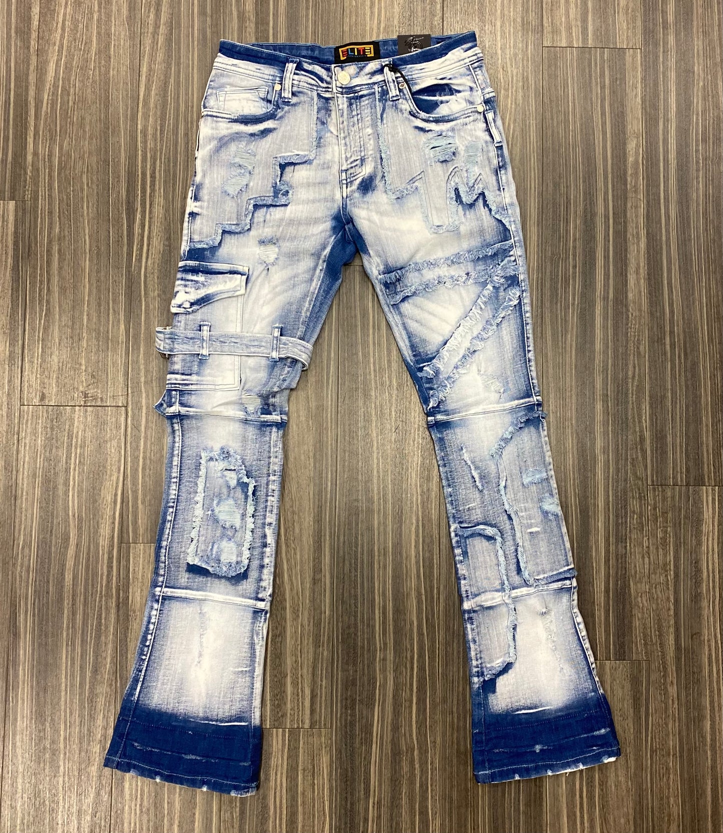 Elite Stack Flare Jeans - Light Blue