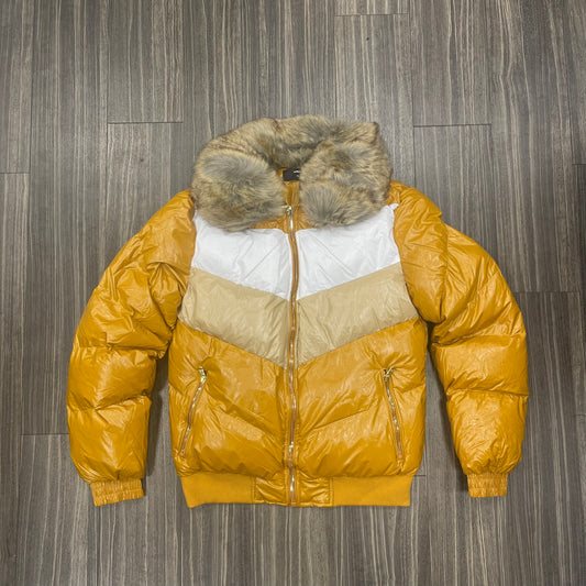 Block Puffer Jacket / Wheat