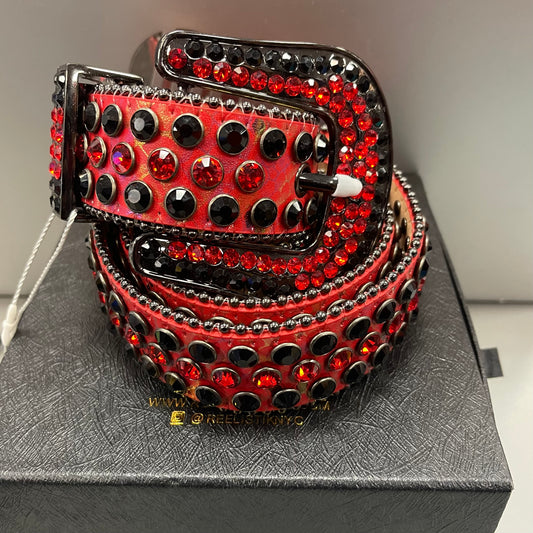 Rhinestone Belt/Red Snake Wet Jet
