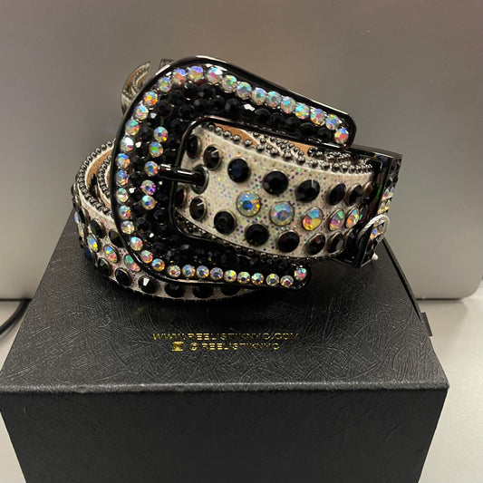 Rhinestones Belt/Beige Glitter