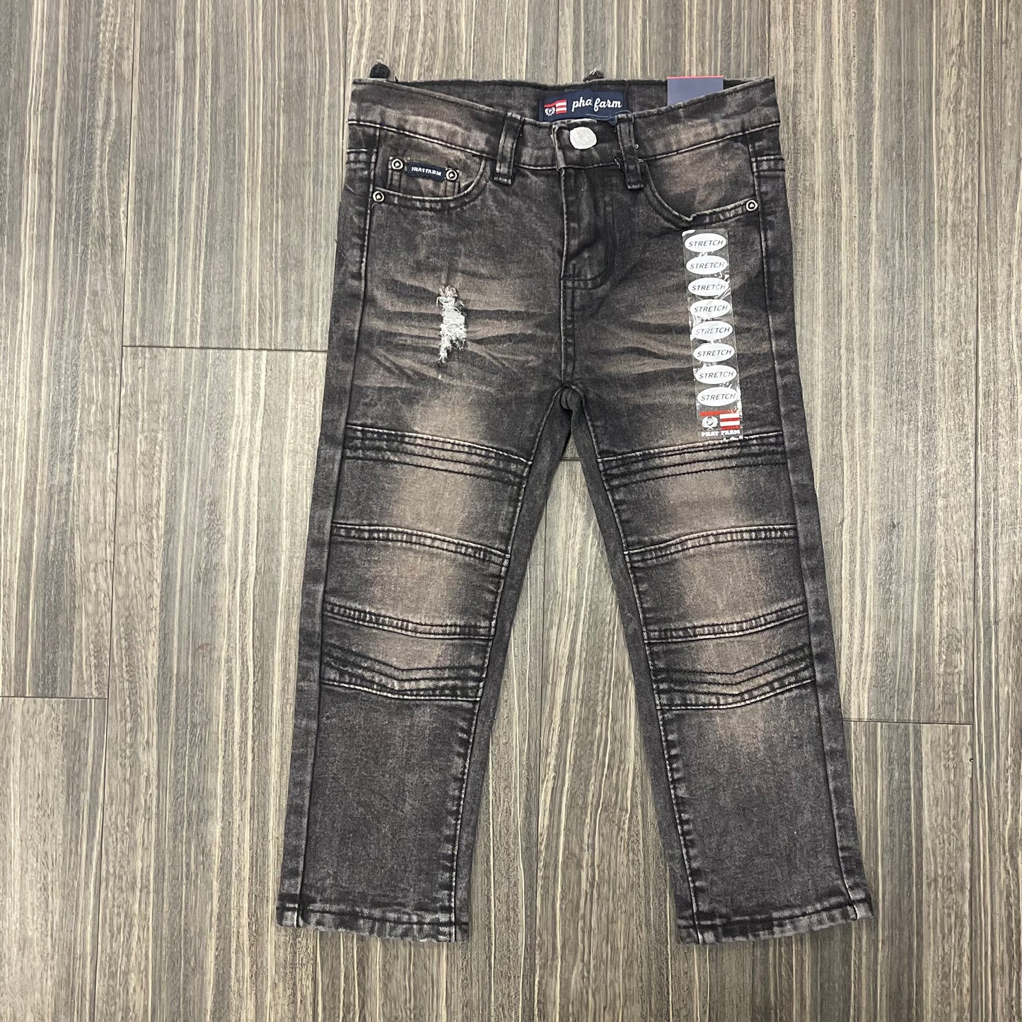 Kid's stretch Cut & Sew Jeans/ Blk