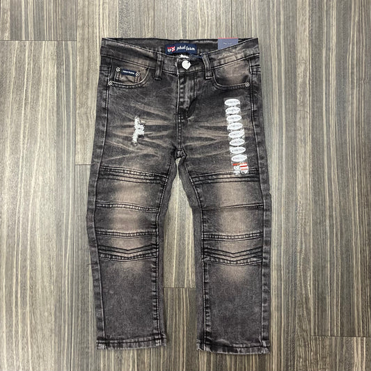 Kids Gray/Black PF Jeans