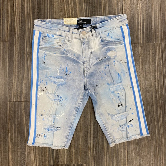 Kids JC Ice Blue Stripe Shorts