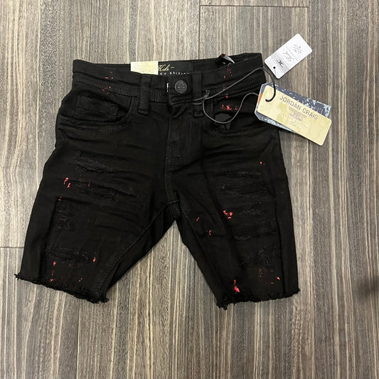 Kids Jordan Craig Black Denim Shorts