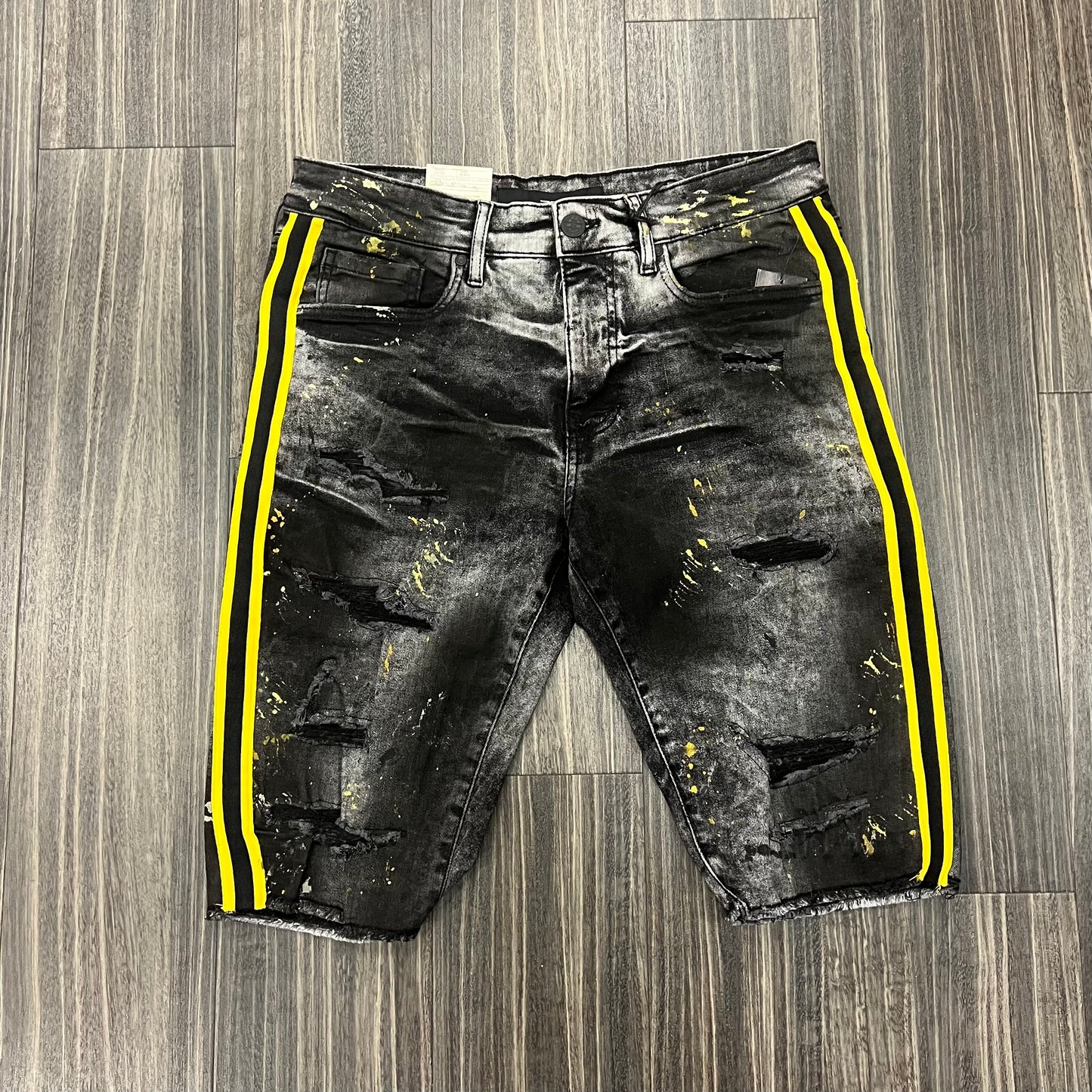 Jordan Craig Striped Black/Yellow Shorts