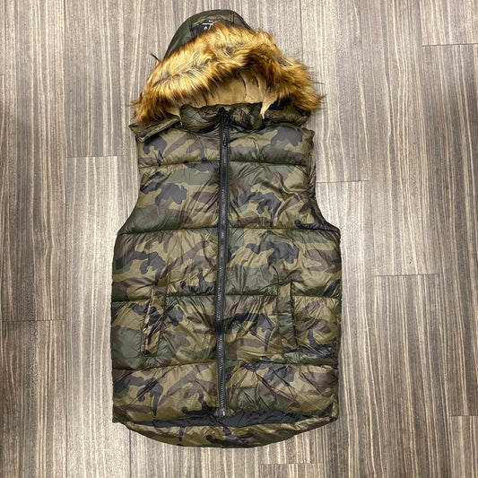 Camo Puffer Vest with Hood