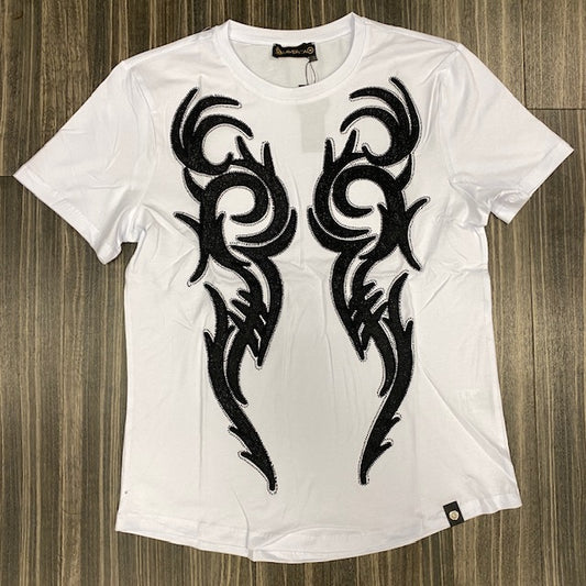 White/Blk Art T-Shirt