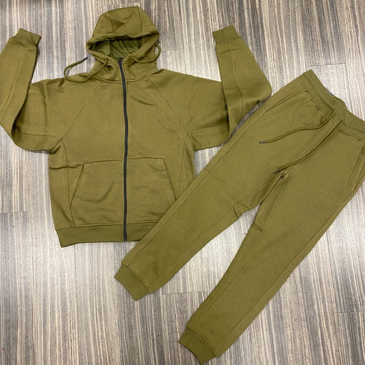 BM Fleece Jogger Set - Olive Green