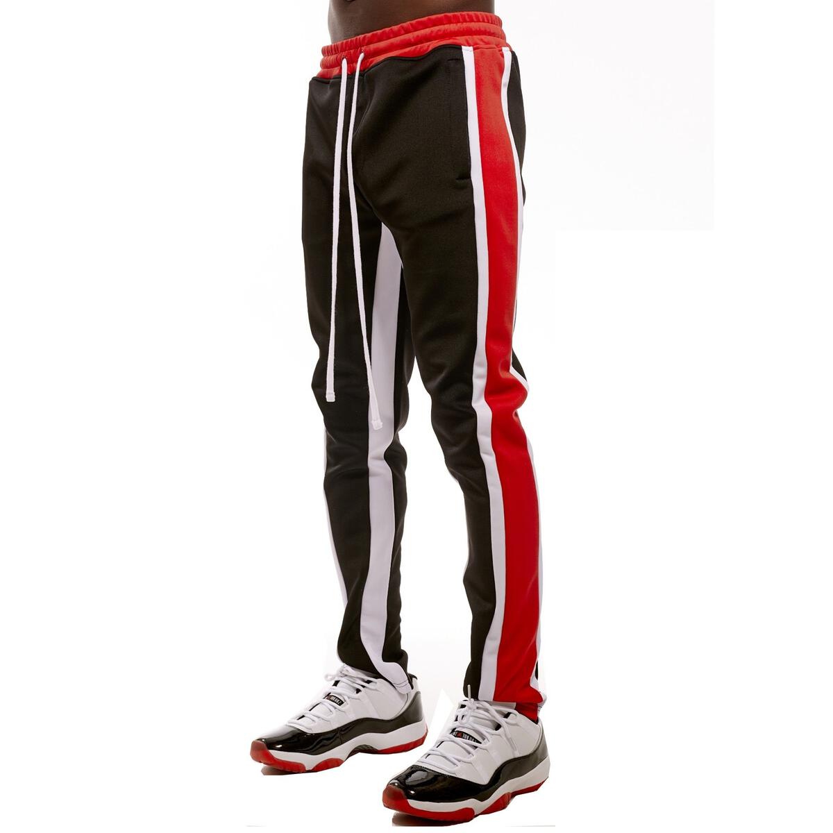 Track Pants Black & Red & White